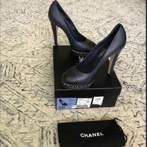 Chanel Chain Link CC Platform Pumps + Box 39